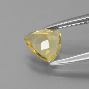 Berillo dorato naturale giallo da 0,86 ct, trillion, VVS-VS