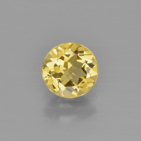 Berillo dorato naturale giallo da 0,82 ct, taglio rotondo, VVS-VS