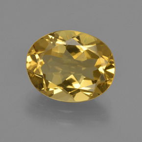 Berillo dorato naturale oro da 4,23 ct, taglio ovale, VS
