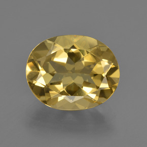 Berillo dorato naturale oro da 4,20 ct, taglio ovale, VVS-VS