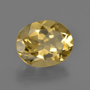 Berillo dorato naturale oro da 4,20 ct, taglio ovale, VVS-VS