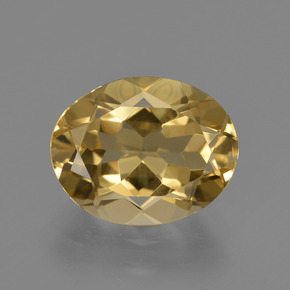 Berillo dorato naturale oro da 3,17 ct, taglio ovale, VVS