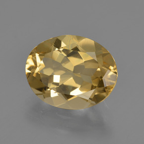 Berillo dorato naturale oro da 3,17 ct, taglio ovale, VVS
