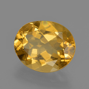 Berillo dorato naturale oro da 4,34 ct, taglio ovale, VS