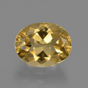 Berillo dorato giallo dorato naturale da 3,34 ct, taglio ovale, VVS