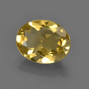 Berillo dorato naturale dorato da 2,58 ct, taglio ovale, VS