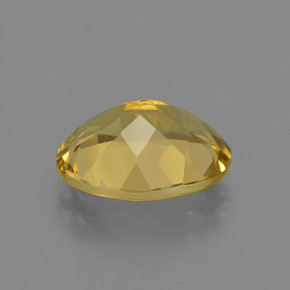Berillo dorato naturale giallo da 2,88 ct, taglio ovale, VVS-VS