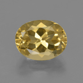 Berillo dorato Giallo oro naturale da 3.35 ct, Taglio ovale, VVS-VS