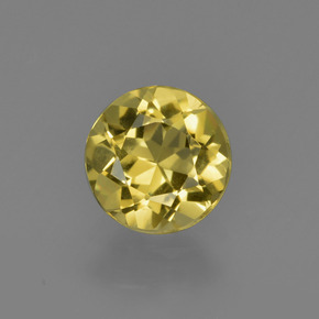 Berillo dorato giallo dorato naturale da 0,66 ct, taglio rotondo, VS