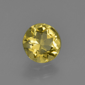 Berillo dorato giallo dorato naturale da 0,66 ct, taglio rotondo, VS