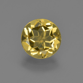 Berillo dorato naturale oro da 1,40 ct, taglio rotondo, VVS