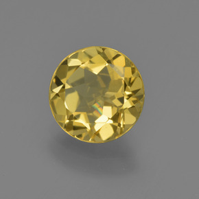 Berillo dorato naturale oro da 1,40 ct, taglio rotondo, VVS