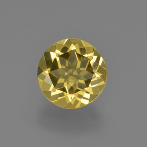 Berillo dorato naturale oro da 2,04 ct, taglio rotondo, VS