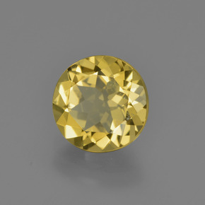 Berillo dorato naturale oro da 2,04 ct, taglio rotondo, VS