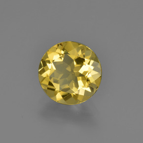 Berillo dorato Giallo oro naturale da 1.41 ct, Taglio rotondo, VVS