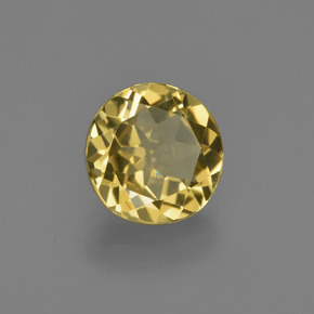 Berillo dorato Giallo oro naturale da 1.58 ct, Taglio rotondo, VVS-VS