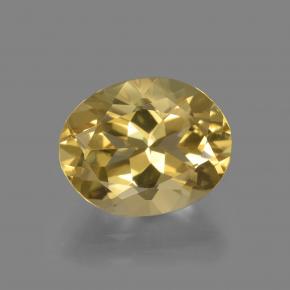 Berillo dorato naturale dorato da 2,36 ct, taglio ovale, VVS-VS