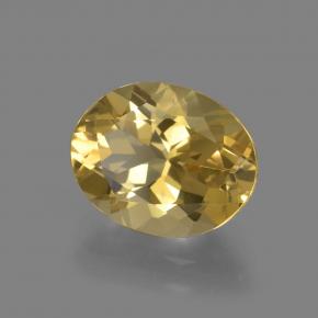 Berillo dorato naturale dorato da 2,36 ct, taglio ovale, VVS-VS