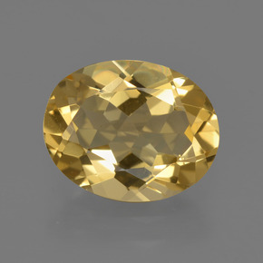 Berillo dorato naturale giallo da 2,29 ct, taglio ovale, VVS
