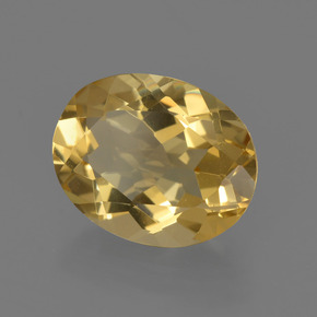 Berillo dorato naturale giallo da 2,29 ct, taglio ovale, VVS