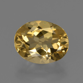 Berillo dorato naturale oro da 2,50 ct, taglio ovale, VVS