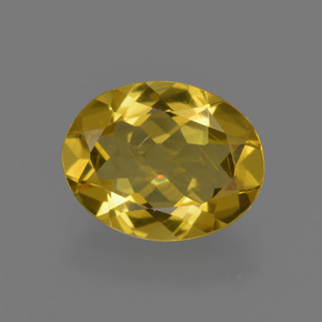 Berillo dorato naturale giallo da 2,09 ct, taglio ovale, VS