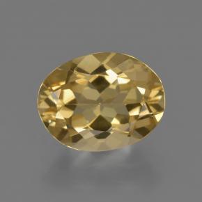 Berillo dorato naturale dorato da 2,19 ct, taglio ovale, VVS