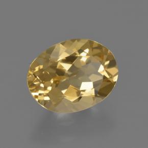 Berillo dorato naturale dorato da 2,19 ct, taglio ovale, VVS