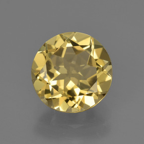 Berillo dorato Giallo oro naturale da 2.17 ct, Taglio rotondo, VVS-VS