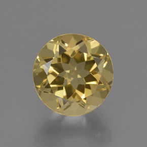 Berillo dorato naturale oro da 2,06 ct, taglio rotondo, VVS
