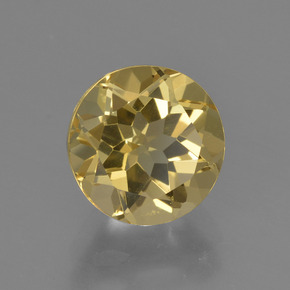 Berillo dorato naturale oro da 2,06 ct, taglio rotondo, VVS