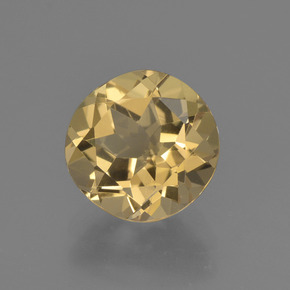 Berillo dorato naturale oro da 1,79 ct, taglio rotondo, VS