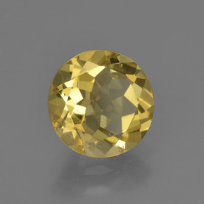 Berillo dorato naturale oro da 1,67 ct, taglio rotondo, VS