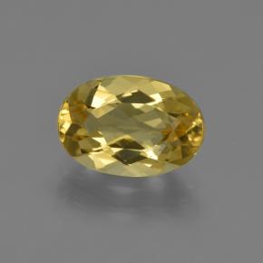 Berillo dorato naturale dorato da 1,80 ct, taglio ovale, VVS