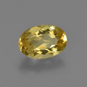 Berillo dorato naturale dorato da 1,80 ct, taglio ovale, VVS