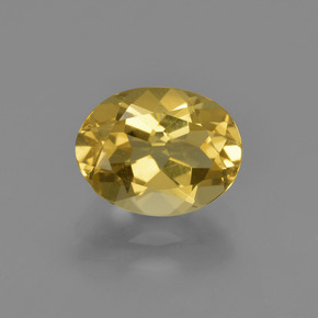 Berillo dorato naturale dorato da 1,96 ct, taglio ovale, VS