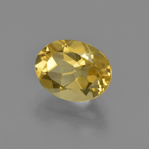 Berillo dorato naturale dorato da 1,96 ct, taglio ovale, VS