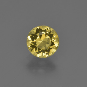 Berillo dorato Giallo oro naturale da 0.61 ct, Taglio rotondo, VVS