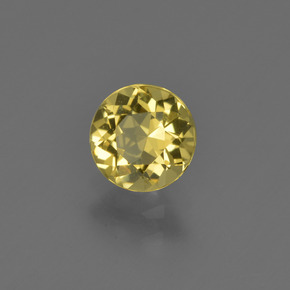 Berillo dorato Giallo oro naturale da 0.61 ct, Taglio rotondo, VVS