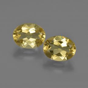 Berillo dorato naturale giallo da 3,67 ct, taglio ovale, VVS-VS