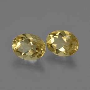 Berillo dorato naturale giallo da 3,67 ct, taglio ovale, VVS-VS
