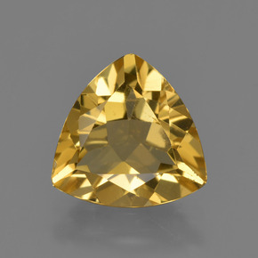Berillo dorato naturale oro da 1,87 ct, trillion, VS