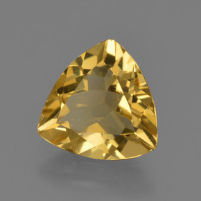 Berillo dorato naturale oro da 1,87 ct, trillion, VS