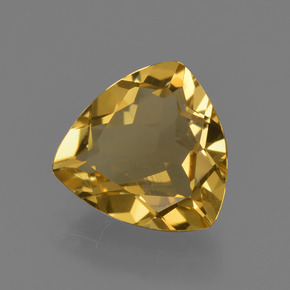 Berillo dorato naturale oro da 1,90 ct, trillion, VS