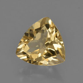 Berillo dorato naturale oro da 2,02 ct, trillion, VVS