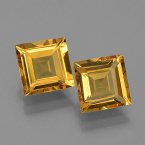 Berillo dorato naturale giallo da 3,10 ct, quadrato, VVS-VS