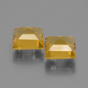 Berillo dorato naturale giallo da 3,10 ct, quadrato, VVS-VS