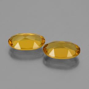 Berillo dorato naturale arancione da 4,11 ct, taglio ovale, VVS-VS