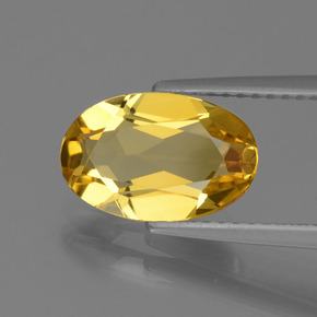 Berillo dorato naturale oro da 2,07 ct, taglio ovale, VVS-VS