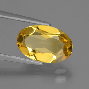 Berillo dorato naturale oro da 2,07 ct, taglio ovale, VVS-VS